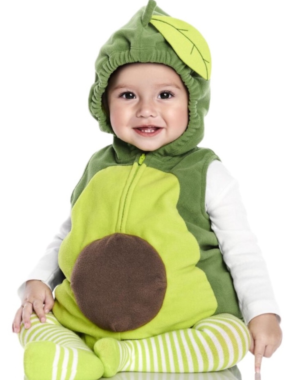 Carters Green Avocado One Piece Halloween Costume 6-9 Months
